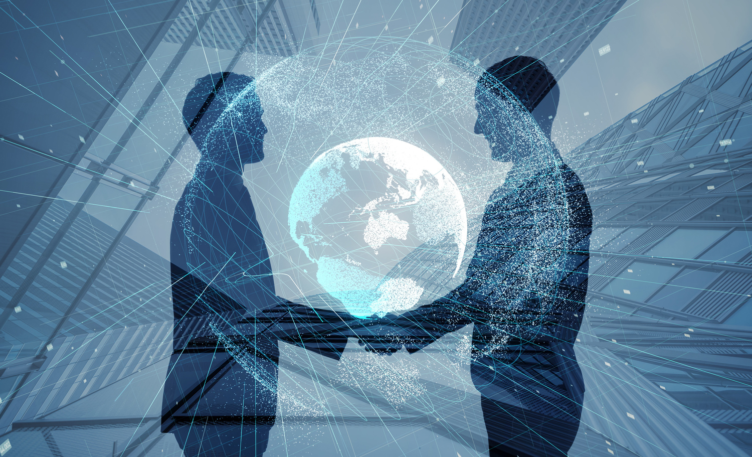 Global communication network concept. Worldwide business.